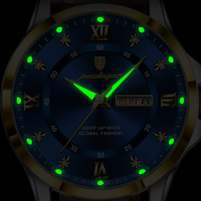 שעון קוורץ 'Dister' עם רצועת עור