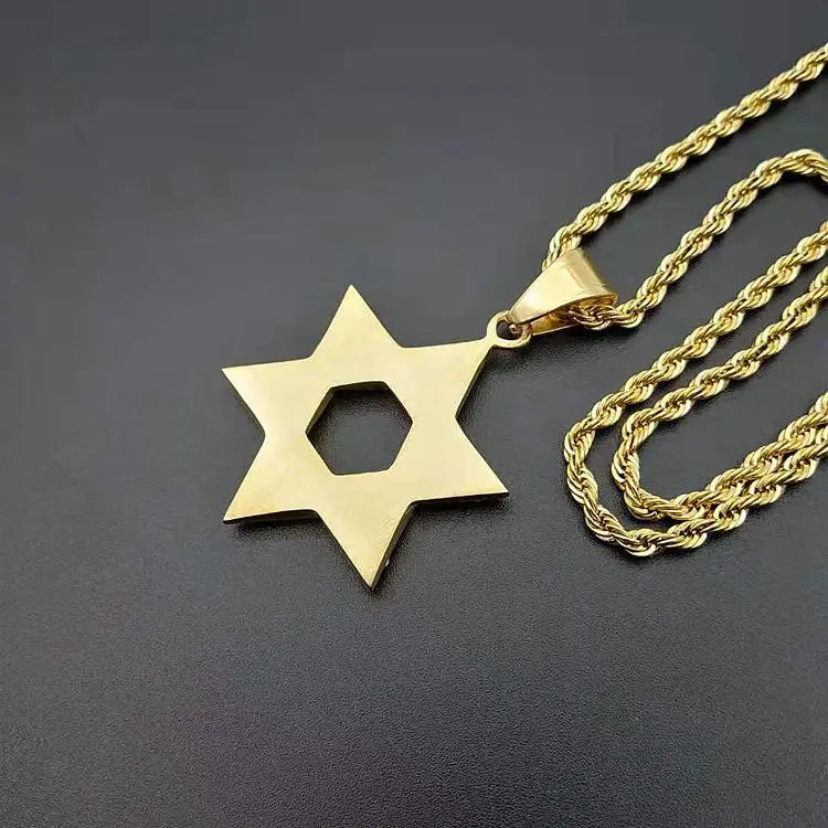 מגן דוד 'יהלום המלך' בצבע זהב
