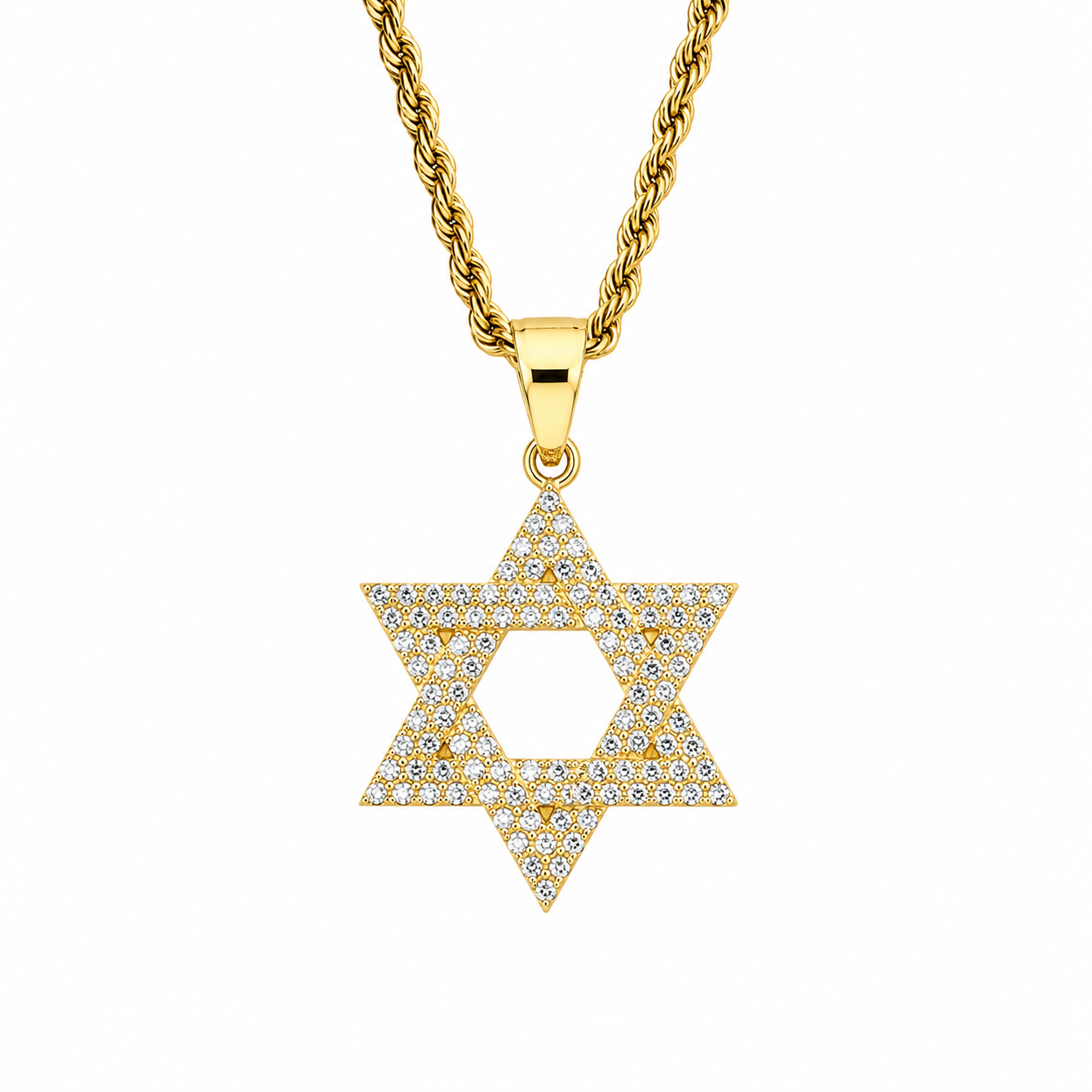 מגן דוד 'יהלום המלך' בצבע זהב