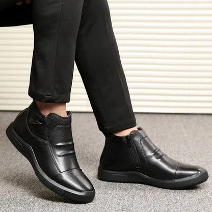 מגפי עור "פרנצ'סקו" עם פרווה לחורף - נעלי אביגיל