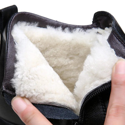 מגפי עור "פרנצ'סקו" עם פרווה לחורף - נעלי אביגיל