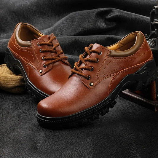 נעלי "פאולו" מעור אמיתי, סוליה עבה, עיצוב איטלקי מודרני - נעלי אביגיל חום / 39