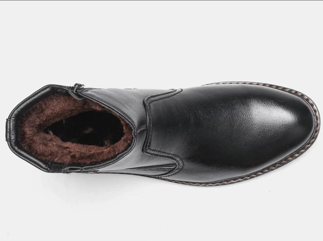 מגפוני "רובר" עיצוב איטלקי מודרני עם רוכסן צד - נעלי אביגיל