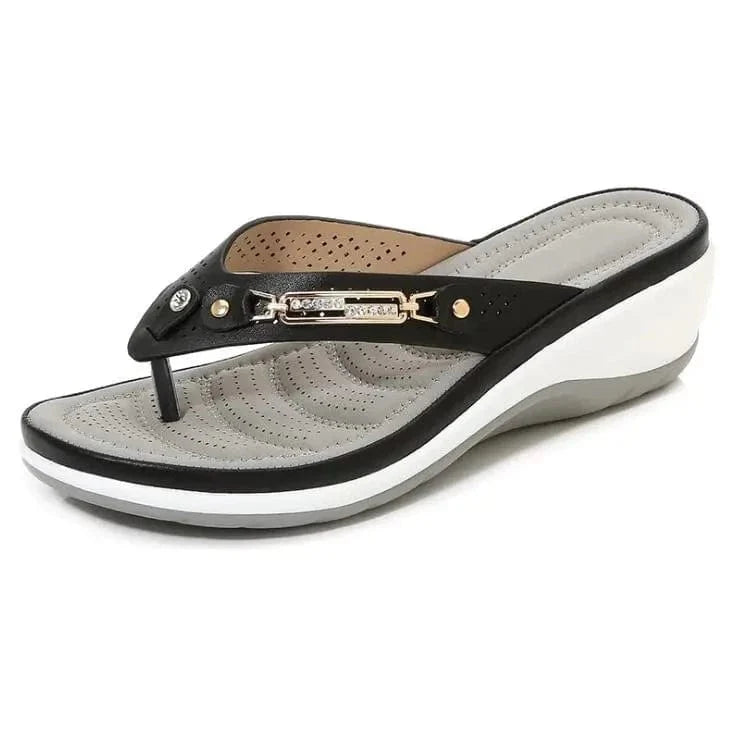 נעלי קיץ אצבע "אולין" מעוצבות - נעלי אביגיל שחור / 35