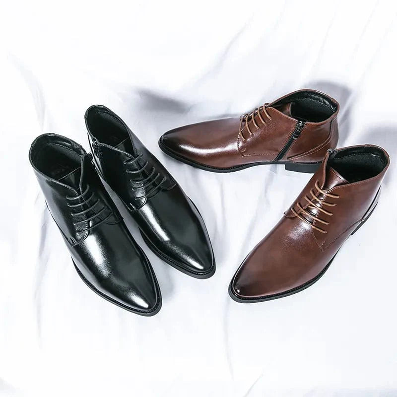 מגפי קרסול "אוסקר" וינטג' בעיצוב בריטי מודרני - נעלי אביגיל