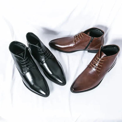 מגפי קרסול "אוסקר" וינטג' בעיצוב בריטי מודרני - נעלי אביגיל