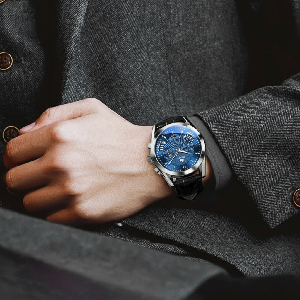 שעון מנהלים 'Xelron' רצועת עור