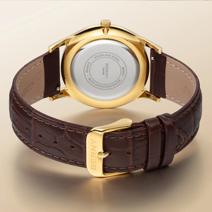 שעון קוורץ 'Skynor' רצועת עור