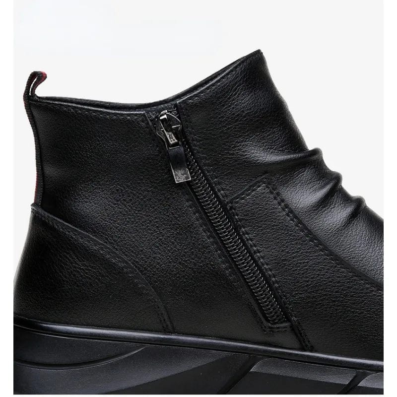 מגף קרסול דמוי עור בעיצוב מודרני קולקציה חדשה 2024 - נעלי אביגיל