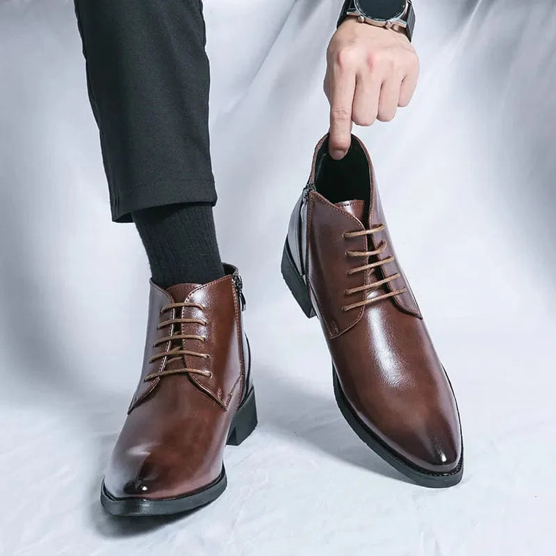 מגפי קרסול "אוסקר" וינטג' בעיצוב בריטי מודרני - נעלי אביגיל