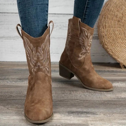 מגפי בוקרים "אליס" בעיצוב ייחודי - נעלי אביגיל