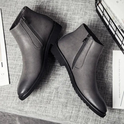 מגף עור בסגנון בריטי אותנטי - נעלי אביגיל