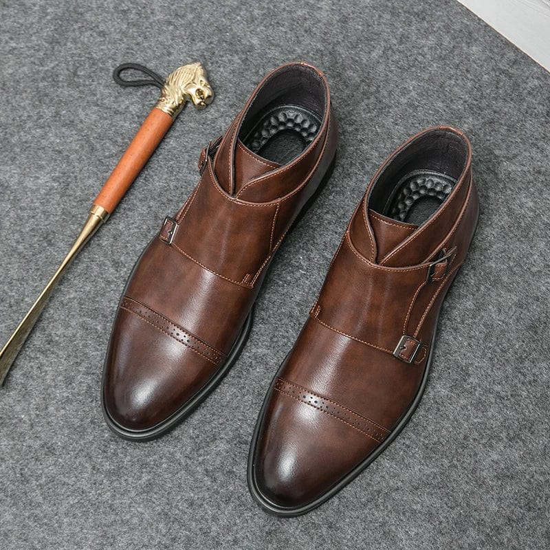 מגפוני "לוצ'י מונטנה" עיצוב איטלקי עם אבזם כפול - נעלי אביגיל