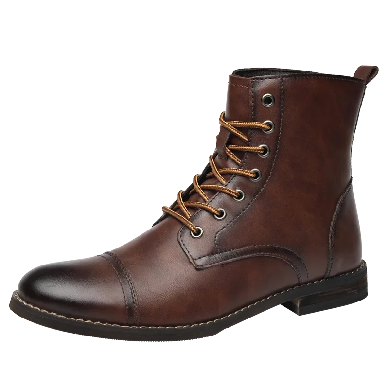 נעלי עור "מרטין" בעיצוב רטרו איטלקי - נעלי אביגיל חום כהה / 40