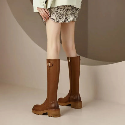 מגפי ברך "רפאל ברונו" גבוהות - נעלי אביגיל