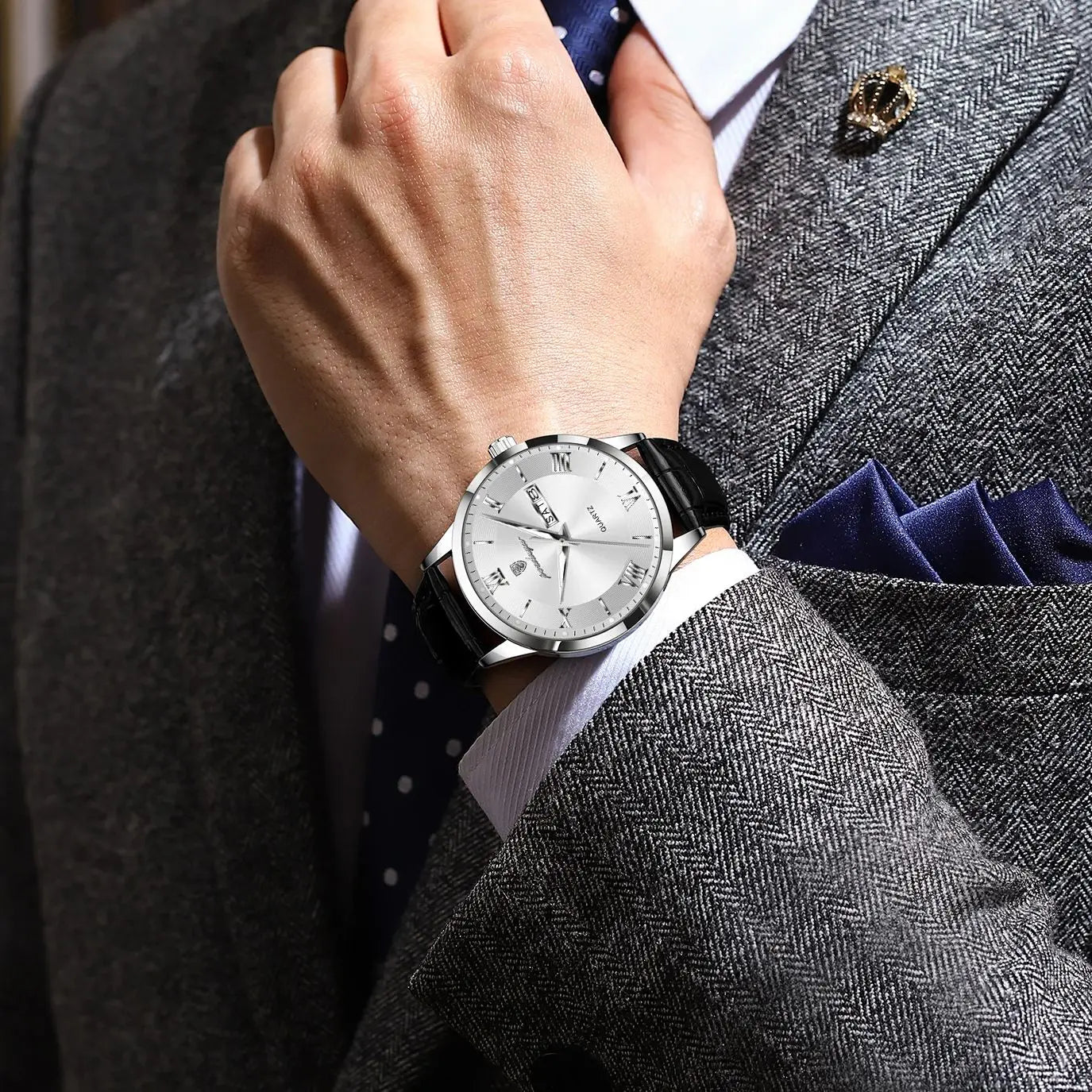 שעון מנהלים קלאסי 'Savana' קוורץ