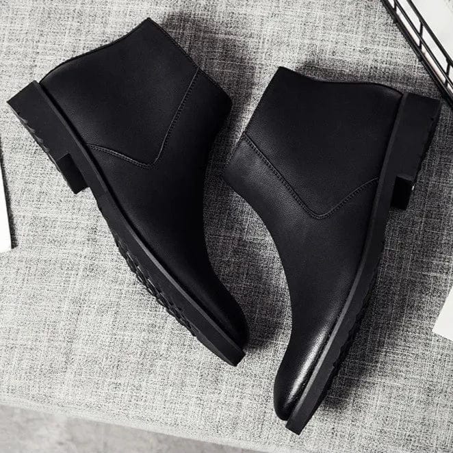 מגף עור בסגנון בריטי אותנטי - נעלי אביגיל