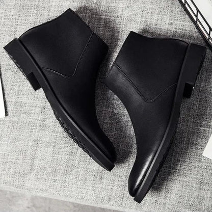 מגף עור בסגנון בריטי אותנטי - נעלי אביגיל