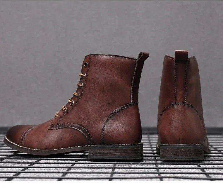 נעלי עור "מרטין" בעיצוב רטרו איטלקי - נעלי אביגיל