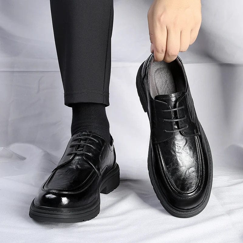 נעלי עור "אוסקר לוק" סוליה עבה עיצוב בריטי - נעלי אביגיל