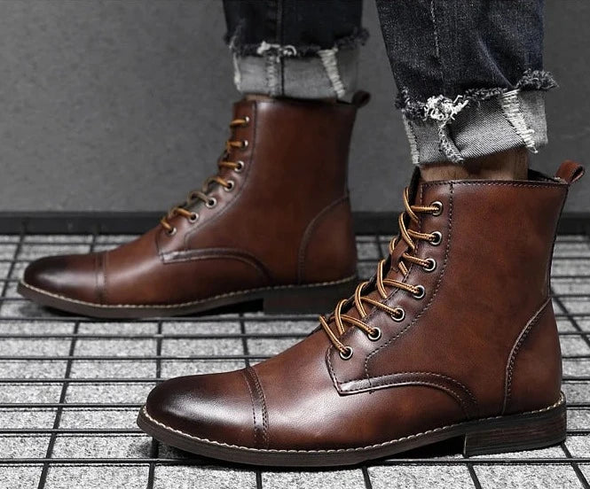 נעלי עור "מרטין" בעיצוב רטרו איטלקי - נעלי אביגיל