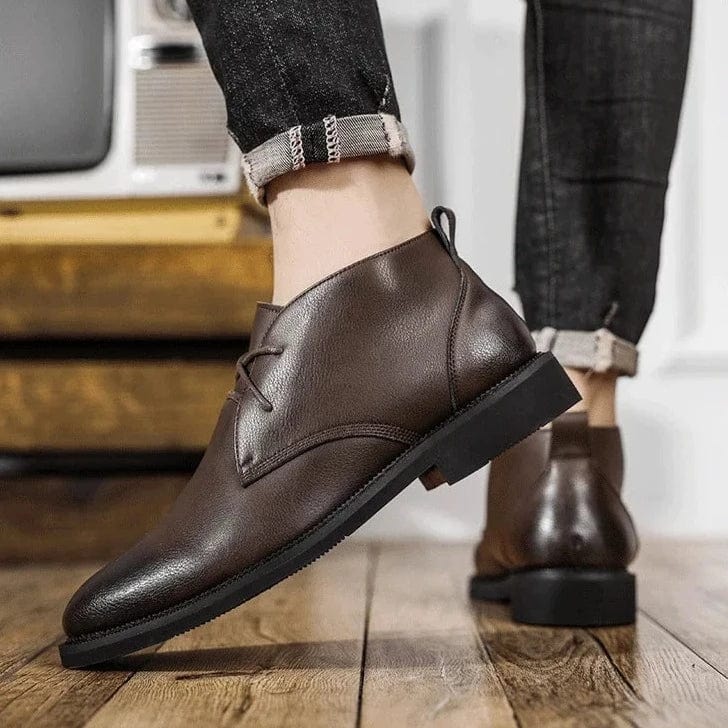 נעלי צ'לסי מעור מעובד ואיכותי - נעלי אביגיל