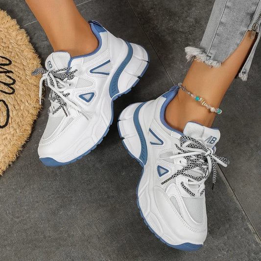 נעלי ספורט "סטפן מייק" מאווררות סוליה עבה - נעלי אביגיל כחול / 36