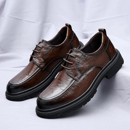 נעלי עור "אוסקר לוק" סוליה עבה עיצוב בריטי - נעלי אביגיל