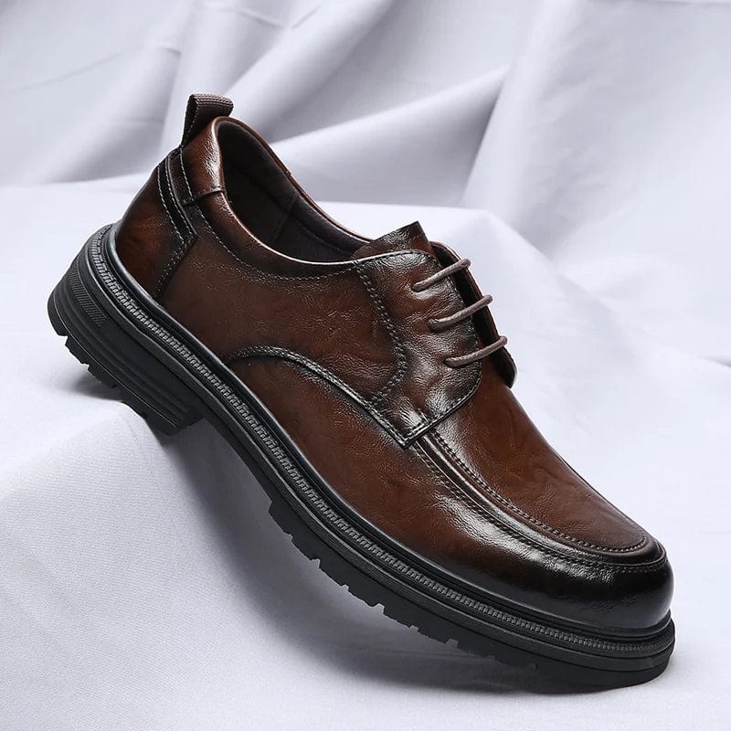 נעלי עור "אוסקר לוק" סוליה עבה עיצוב בריטי - נעלי אביגיל