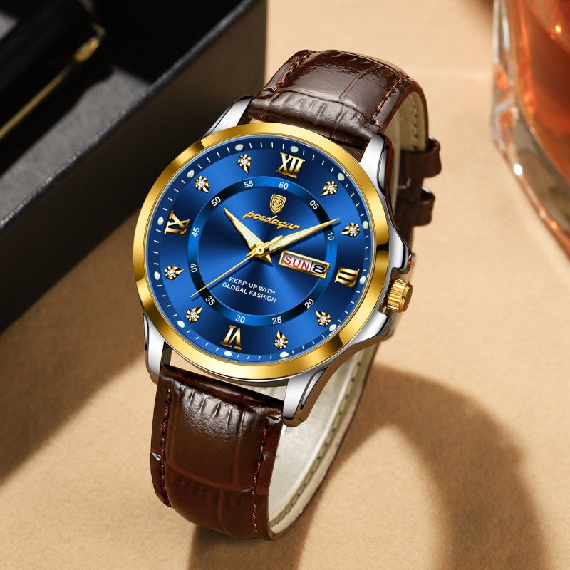 שעון קוורץ 'Dister' עם רצועת עור