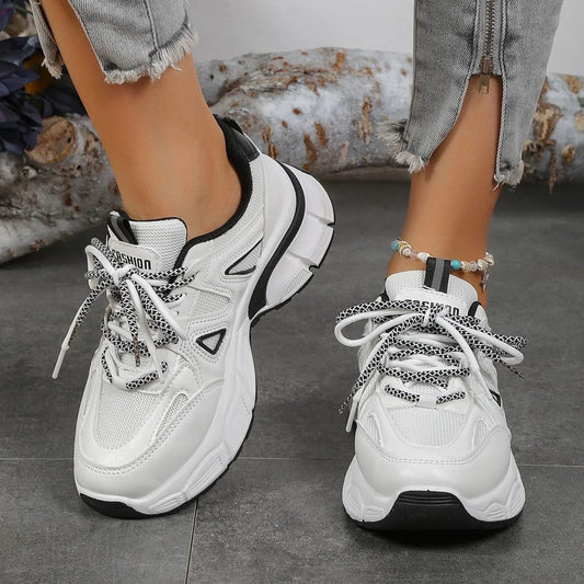 נעלי ספורט "סטפן מייק" מאווררות סוליה עבה - נעלי אביגיל שחור / 36