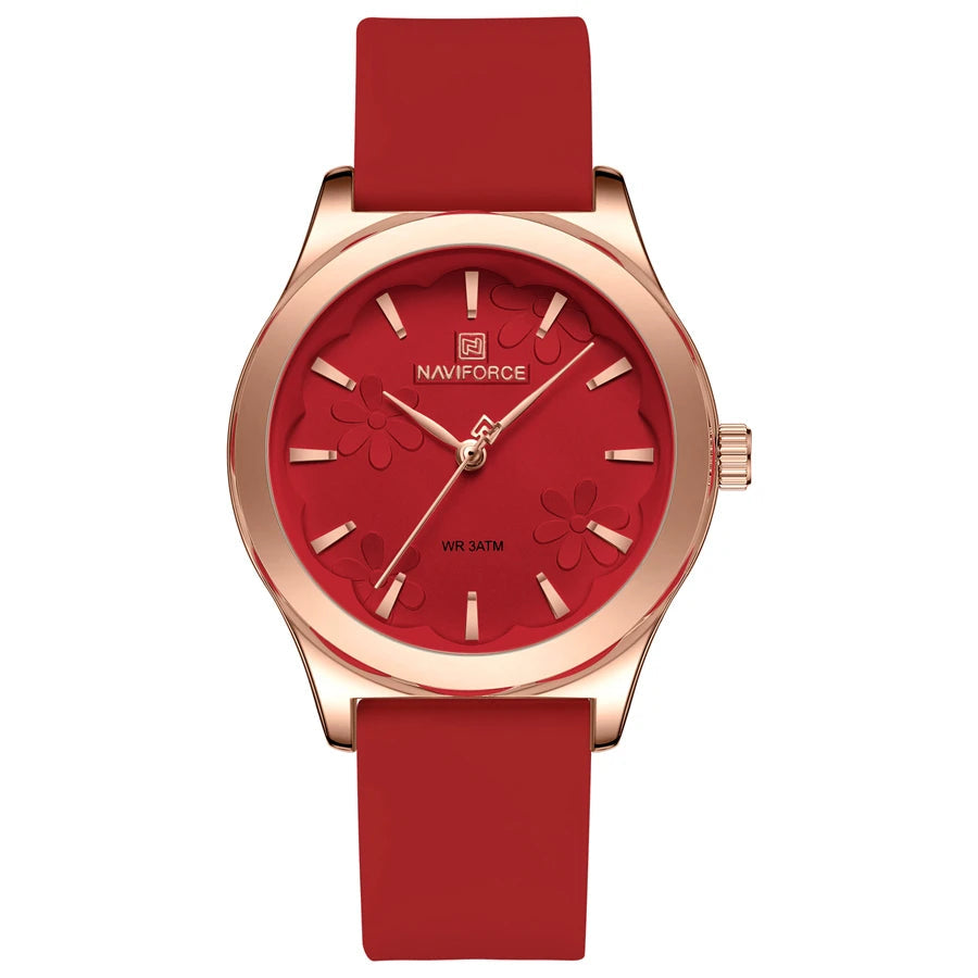 שעון קוורץ 'Lunare' רצועת סיליקון