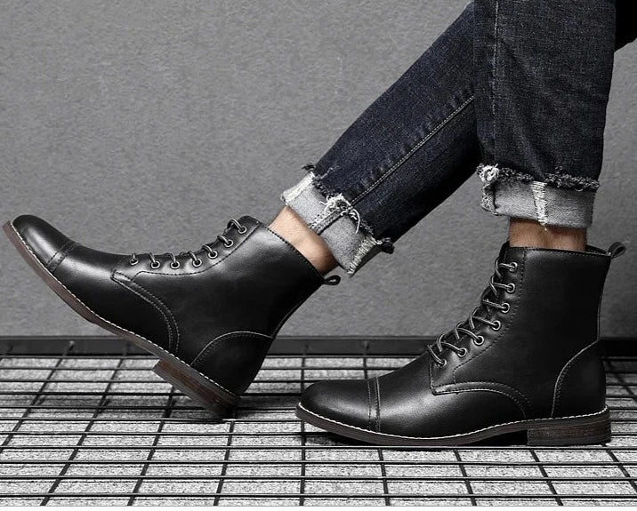 נעלי עור "מרטין" בעיצוב רטרו איטלקי - נעלי אביגיל