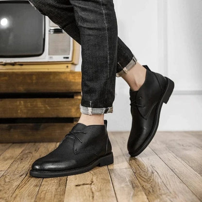 נעלי צ'לסי מעור מעובד ואיכותי - נעלי אביגיל