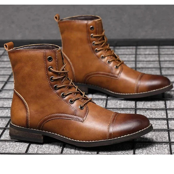 נעלי עור "מרטין" בעיצוב רטרו איטלקי - נעלי אביגיל