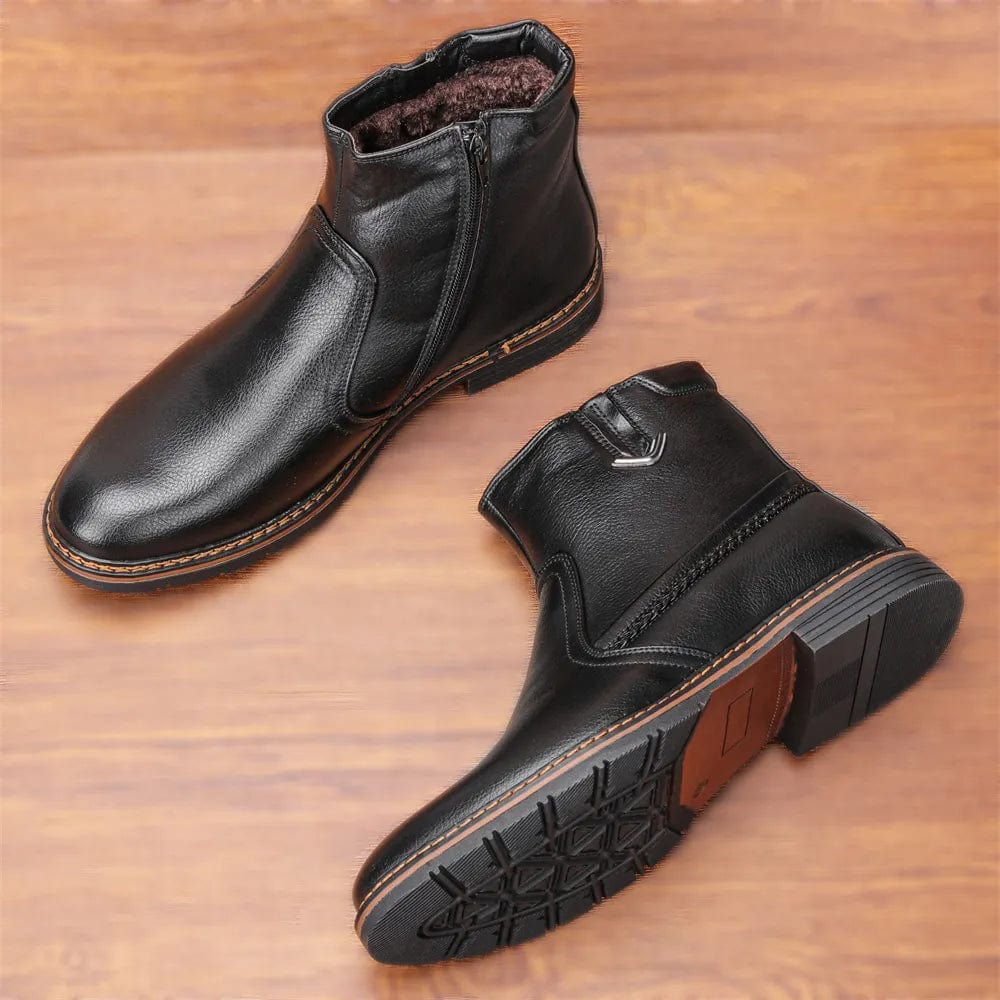 מגפוני "רובר" עיצוב איטלקי מודרני עם רוכסן צד - נעלי אביגיל