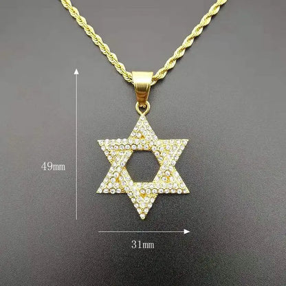 מגן דוד 'יהלום המלך' בצבע זהב