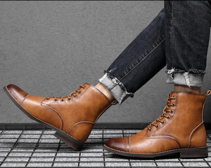 נעלי עור "מרטין" בעיצוב רטרו איטלקי - נעלי אביגיל