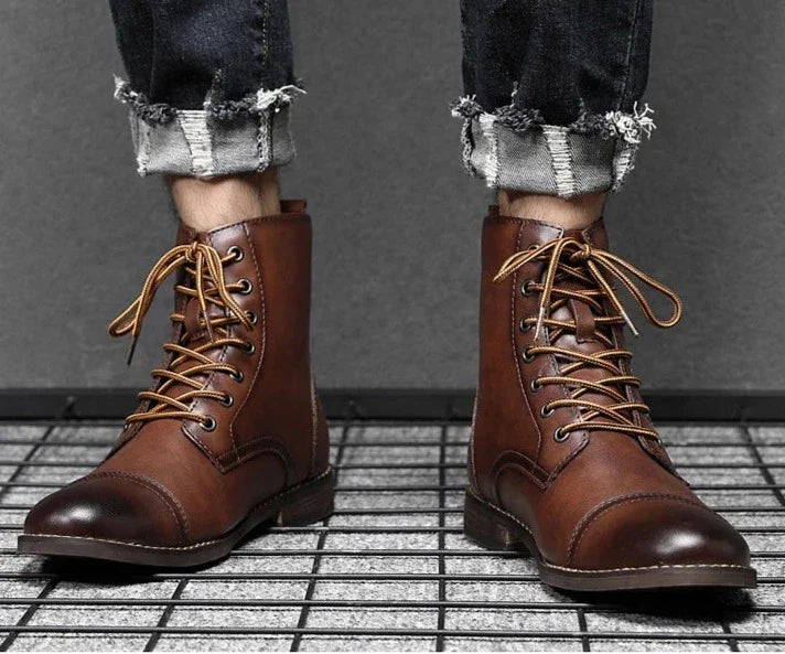 נעלי עור "מרטין" בעיצוב רטרו איטלקי - נעלי אביגיל