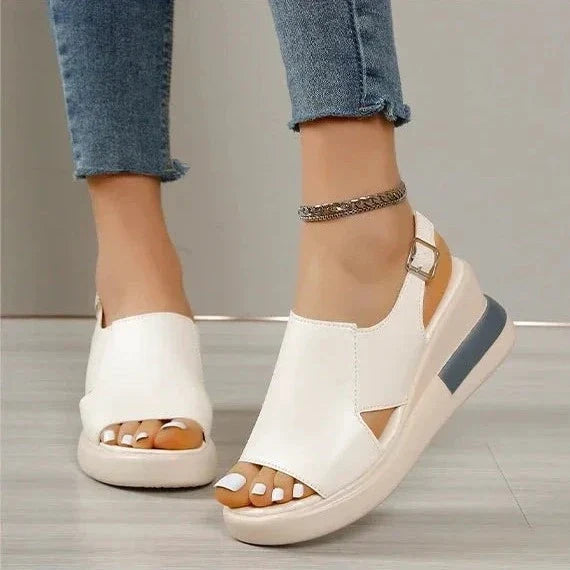 סנדלי פלטפורמה "לורן" דמוי עור איכותי