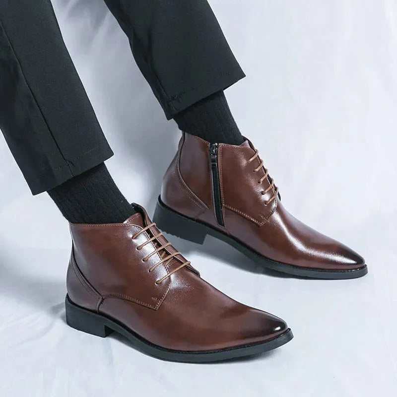 מגפי קרסול "אוסקר" וינטג' בעיצוב בריטי מודרני - נעלי אביגיל