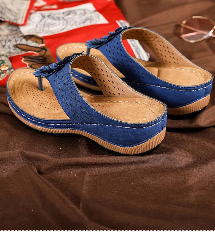 נעלי אצבע "פלורנס" בעיצוב פרחוני - נעלי אביגיל