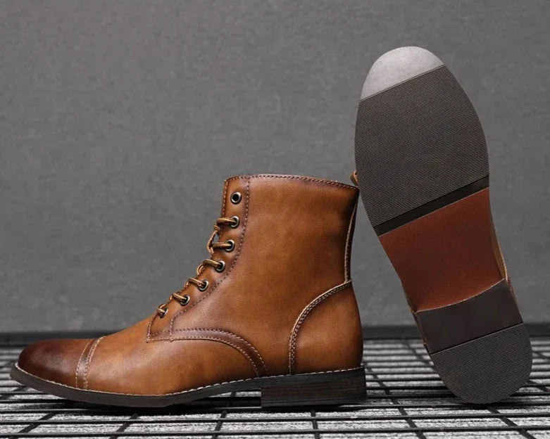 נעלי עור "מרטין" בעיצוב רטרו איטלקי - נעלי אביגיל