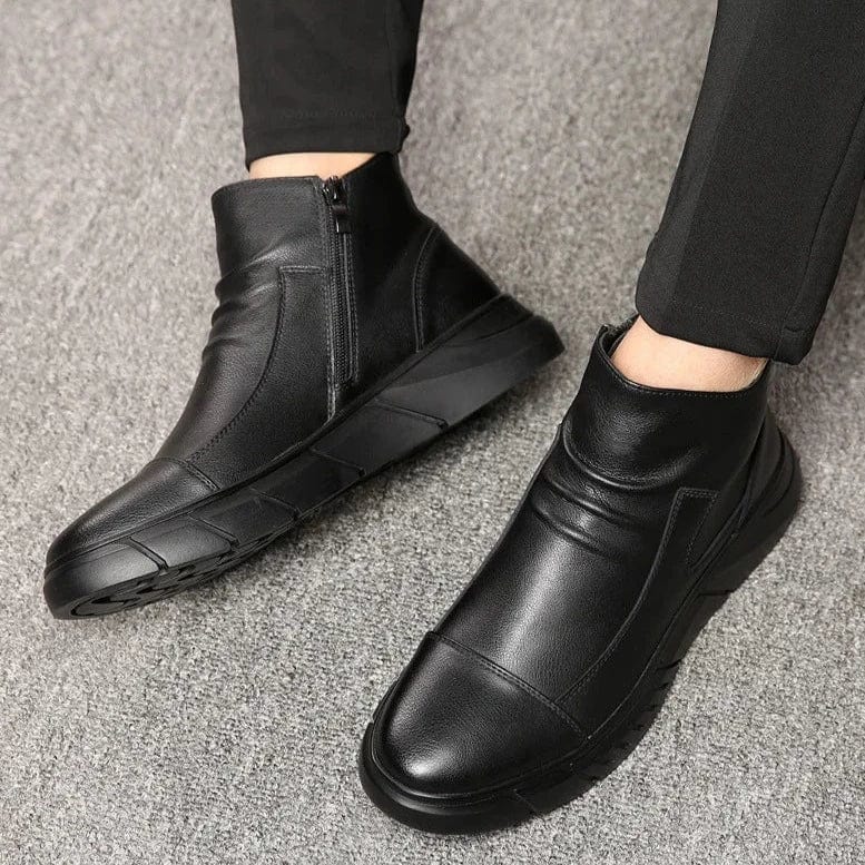 מגף קרסול דמוי עור בעיצוב מודרני קולקציה חדשה 2024 - נעלי אביגיל