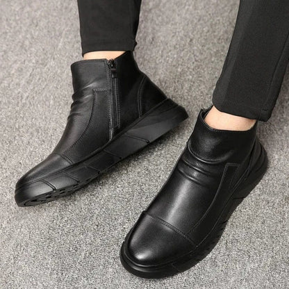 מגף קרסול דמוי עור בעיצוב מודרני קולקציה חדשה 2024 - נעלי אביגיל