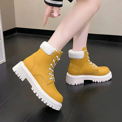 נעלי טרקטור "Rimo" עם פרווה פנימית, סוליה עבה - נעלי אביגיל