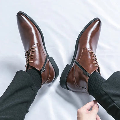 מגפי קרסול "אוסקר" וינטג' בעיצוב בריטי מודרני - נעלי אביגיל