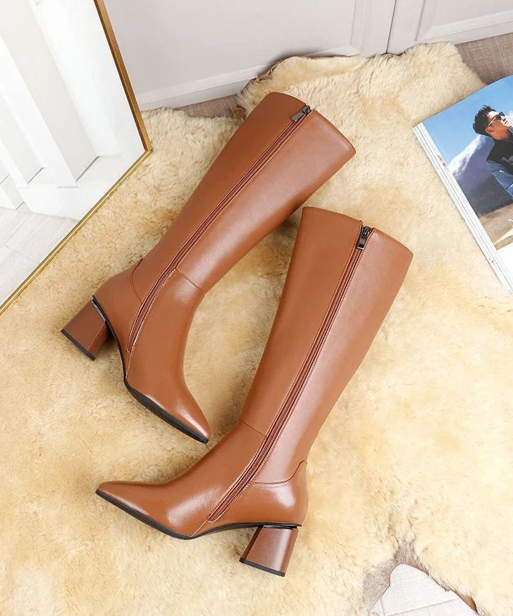 מגפי נשים "מרטין" עקב גבוהה - נעלי אביגיל