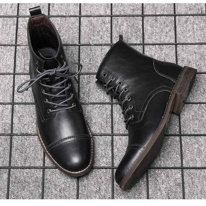 נעלי עור "מרטין" בעיצוב רטרו איטלקי - נעלי אביגיל