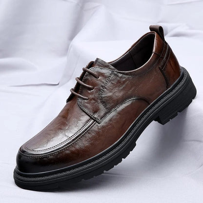 נעלי עור "אוסקר לוק" סוליה עבה עיצוב בריטי - נעלי אביגיל